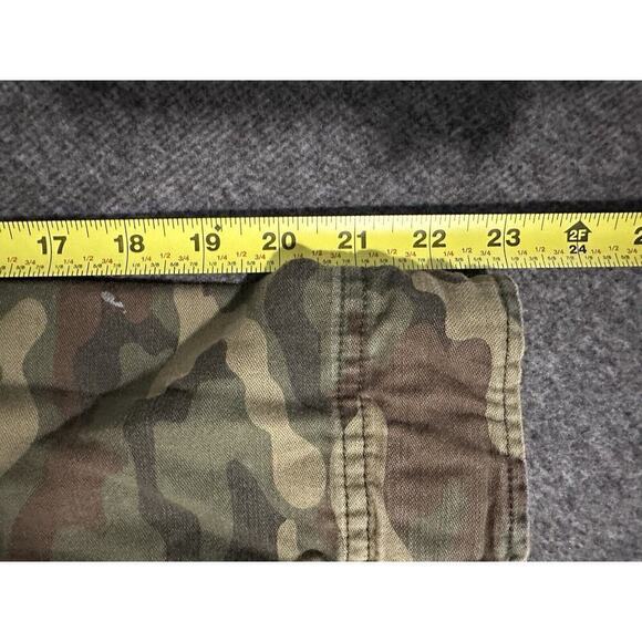 American Eagle Jacket Womens Size Small Green Heart Camo Military Boyfriend Y2K - Picture 6 of 11